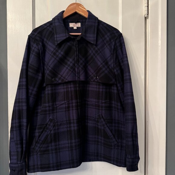 Wallace & Barnes Other - Wallace and Barnes from J. Crew zip-front wool workshirt * Medium * Navy/Black